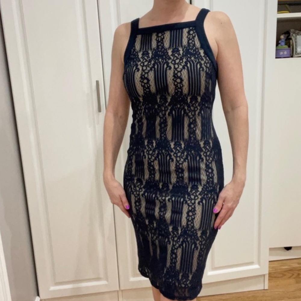 Bleuh Ciel blue lace dress M 8-0206